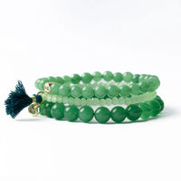 Addison Set Of 3 Stretch Bracelets Glass And Crystal With Gift  Bag