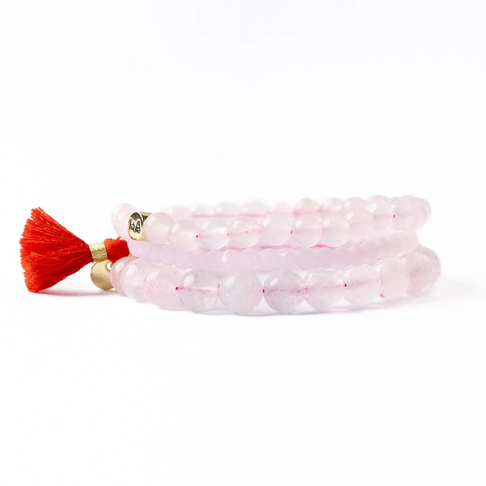 Addison Set Of 3 Stretch Bracelets Glass And Crystal With Gift  Bag