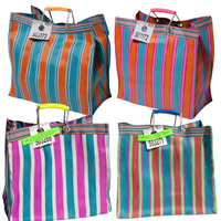 Recycled Plastic Stripe Bag - Square