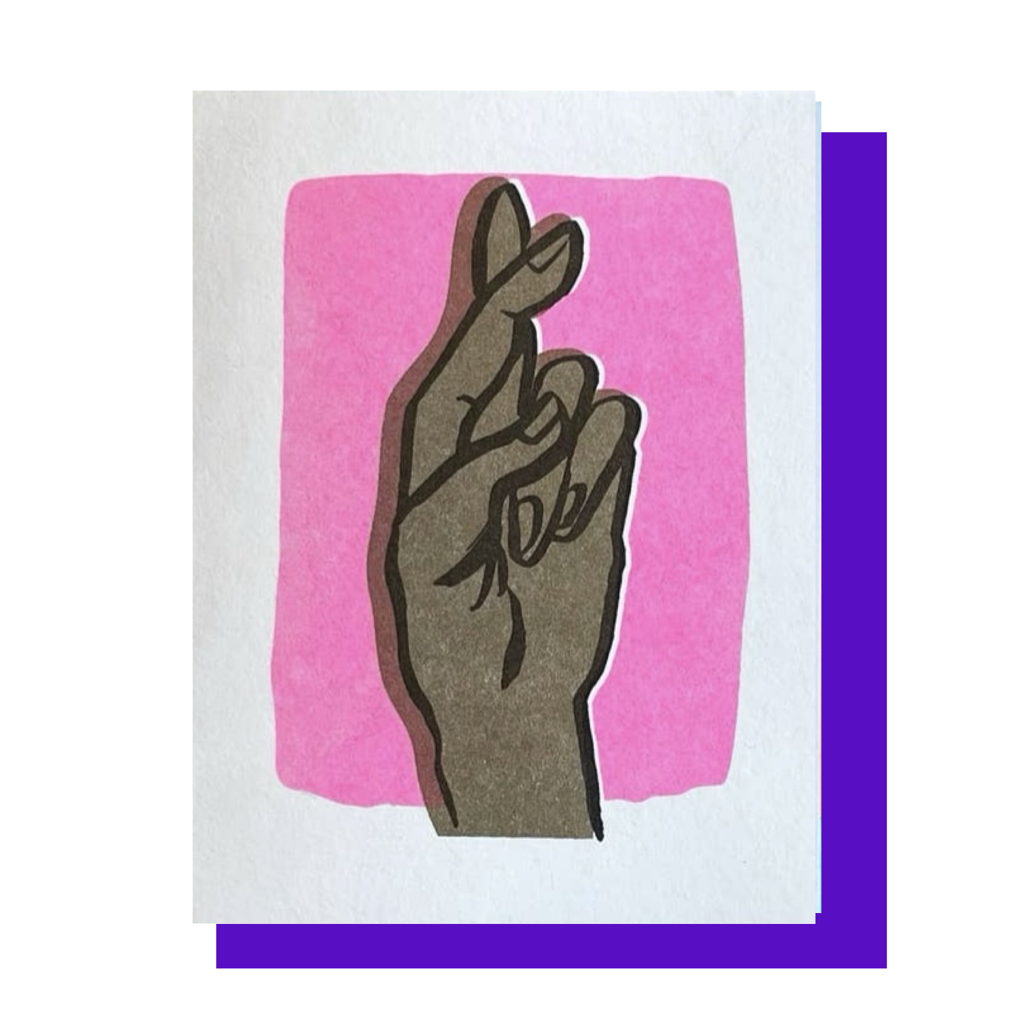 Fingers crossed greeting card