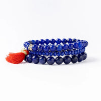 Addison Set Of 3 Stretch Bracelets Glass And Crystal With Gift  Bag
