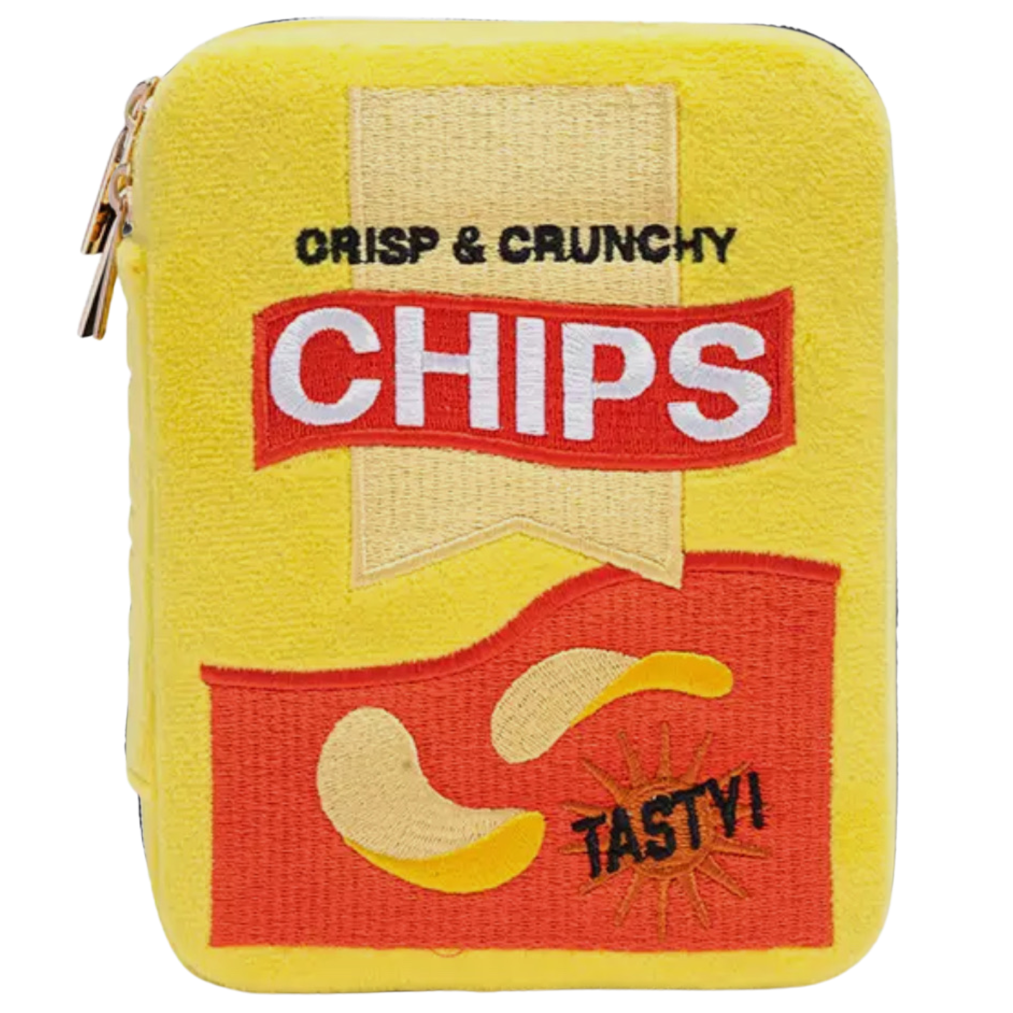 bag of chips: velvet jewelry zip case