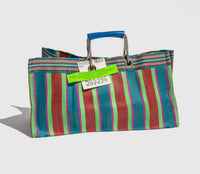 Wide: Recycled Plastic Stripe Bag