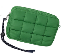 Nylon Quilted Puffer Clutch/Pouch