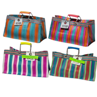 Wide: Recycled Plastic Stripe Bag
