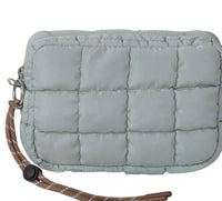 Nylon Quilted Puffer Clutch/Pouch