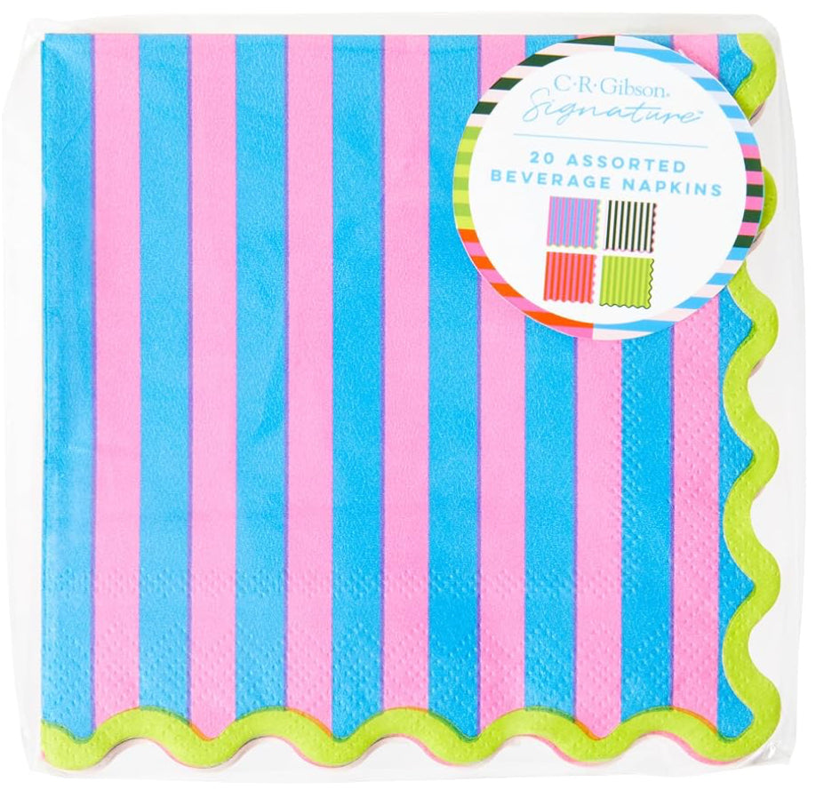 Bold Stripes/Scalloped paper party collection