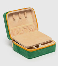 Champagne : velvet jewelry zip case