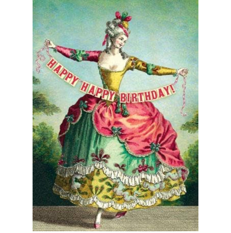 Birthday Banner Girl : greeting card