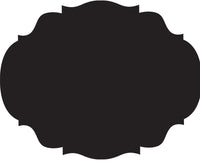 Black: French Frame Die Cut  Placemat Sheets Placemat