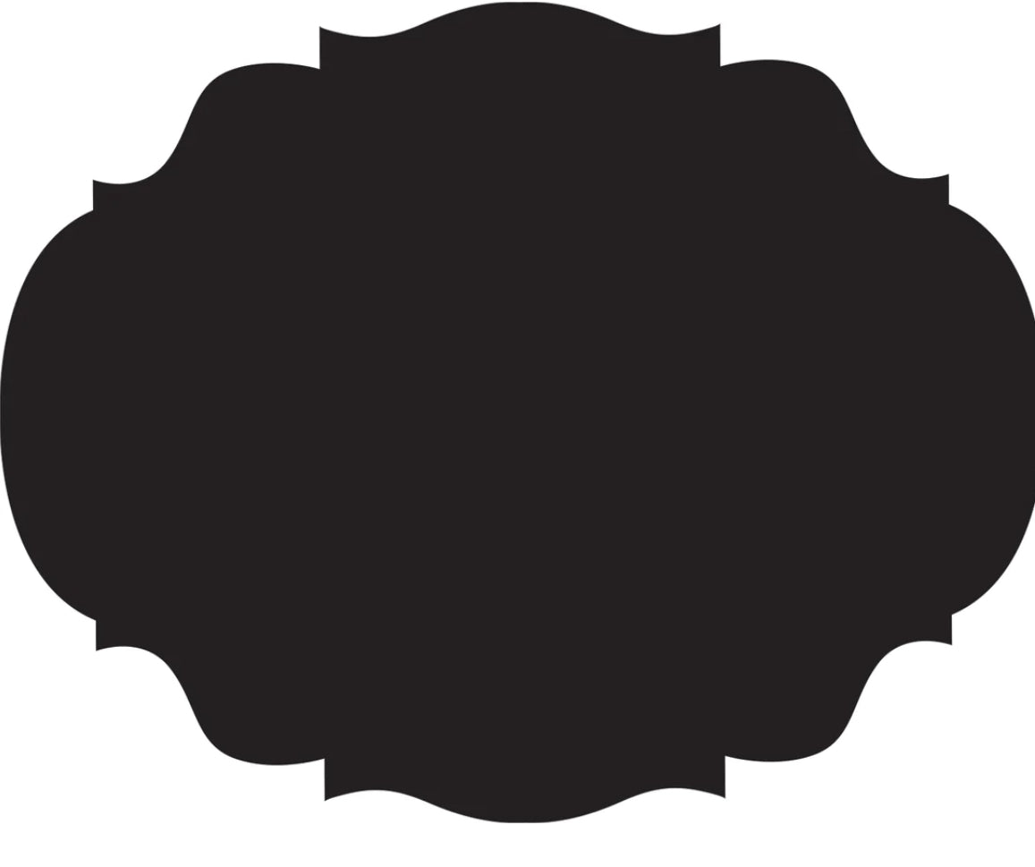 Black: French Frame Die Cut  Placemat Sheets Placemat