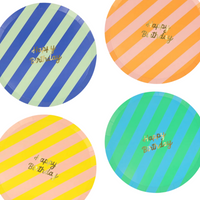 Striped Birthday Plates