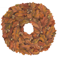 Wreath Leaf Autumn die-cut Placemat