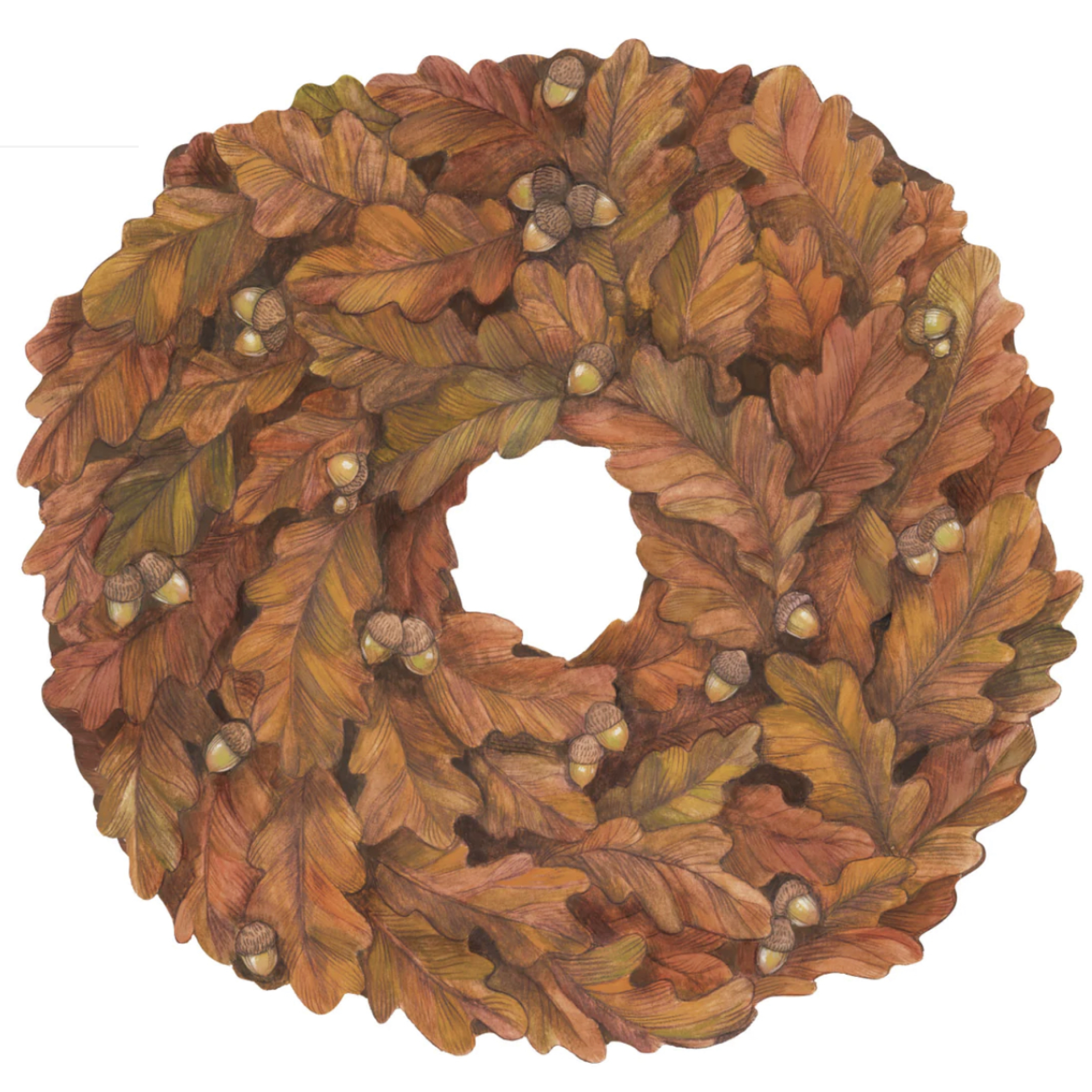 Wreath Leaf Autumn die-cut Placemat