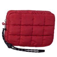 Nylon Quilted Puffer Clutch/Pouch