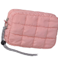 Nylon Quilted Puffer Clutch/Pouch