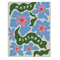 Trippy daisies greeting card