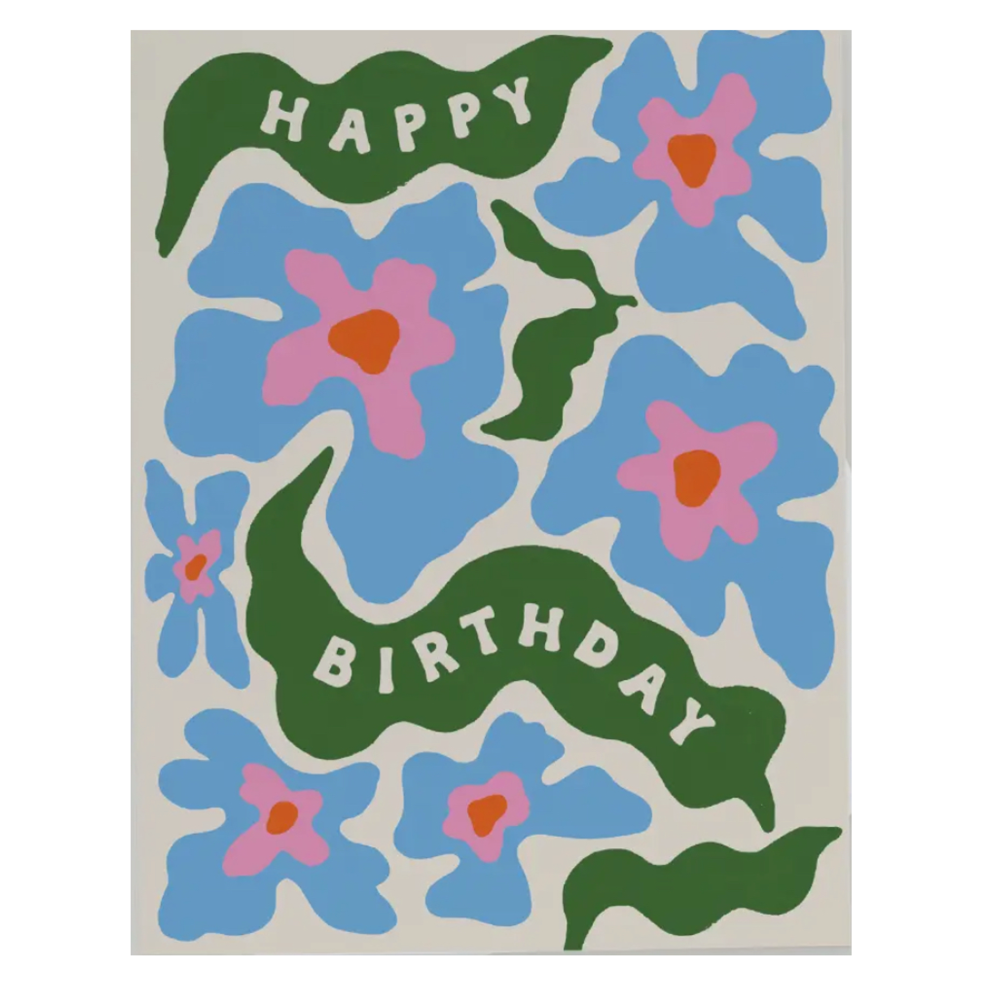 Trippy daisies greeting card