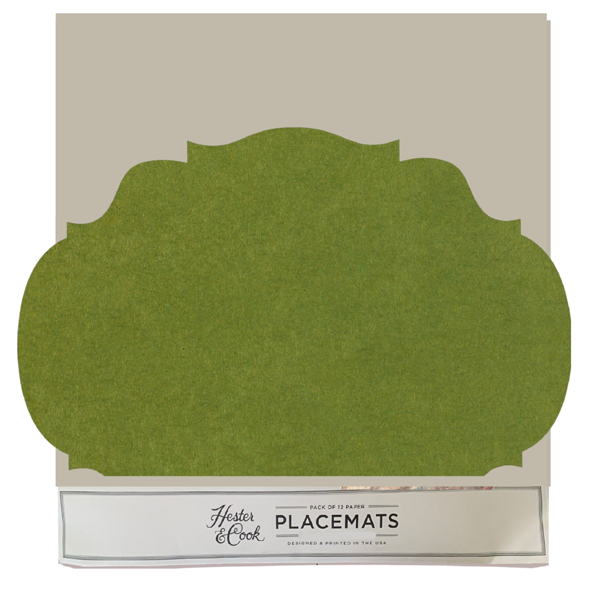 green: French Frame Die Cut Placemat Sheets Placemat