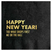 ball drop : paper Holiday Napkin