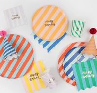 Striped Birthday Cups