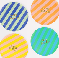 Striped Birthday Plates