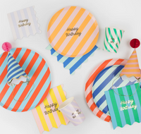 Striped Birthday Plates