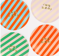 Striped Birthday Plates