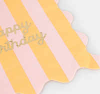napkins: Striped Birthday