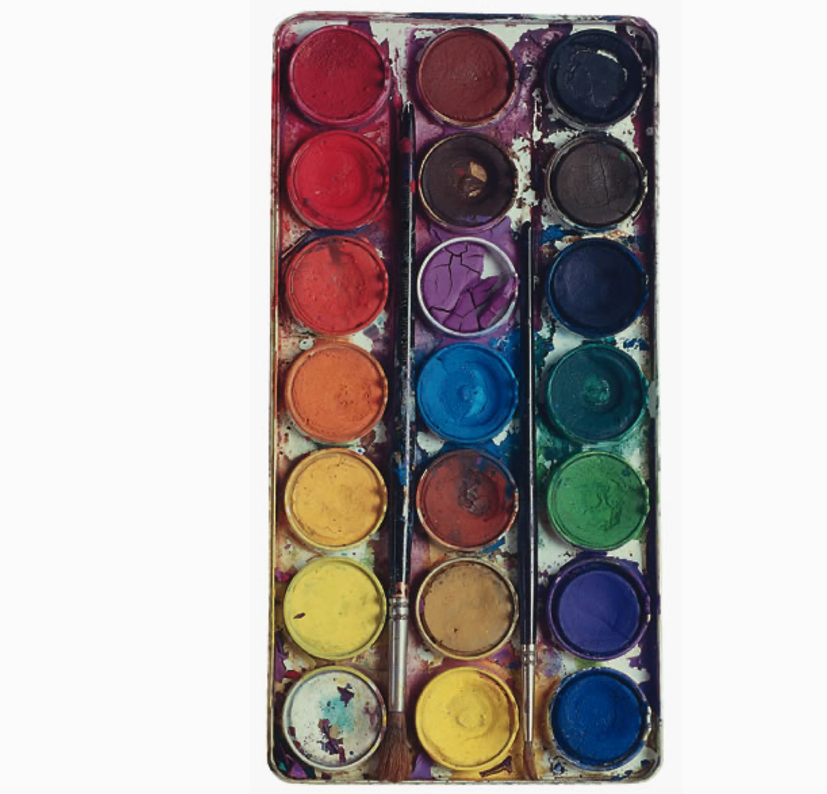 paint tray - die cut greeting card