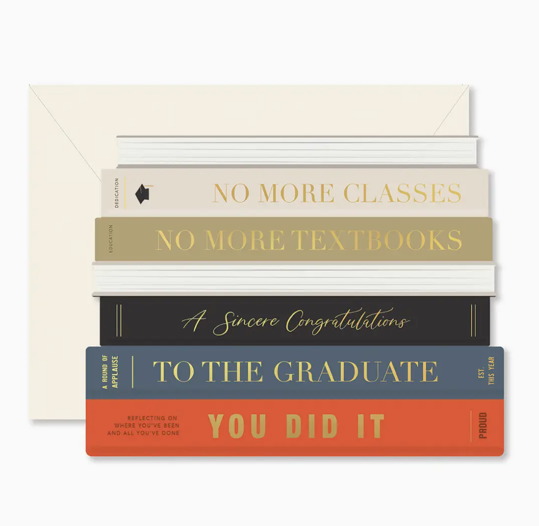 graduation books greeting card