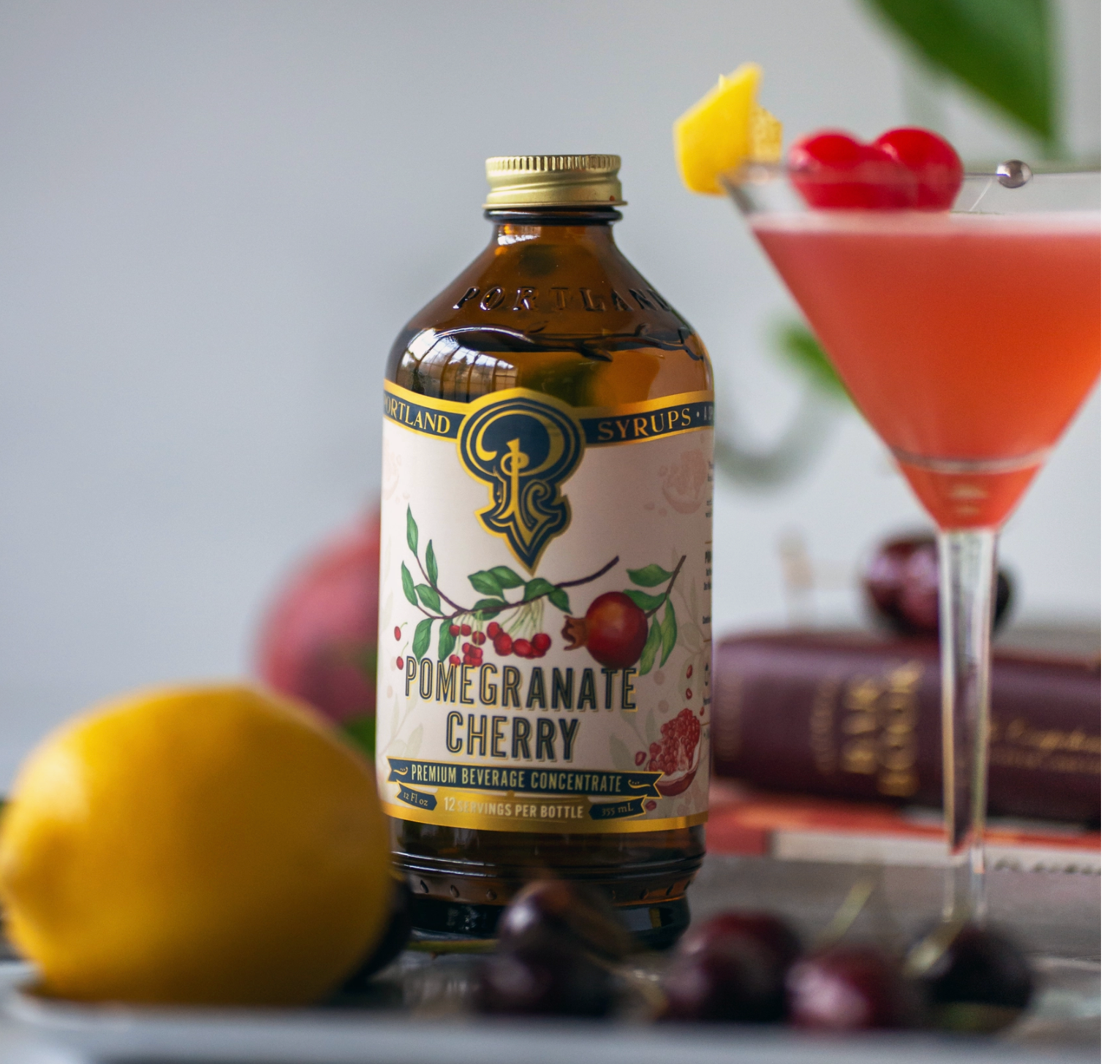 Pomegranate Cherry Syrup 12oz - Cocktail/Mocktail Mixer