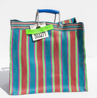 Recycled Plastic Stripe Bag - Square