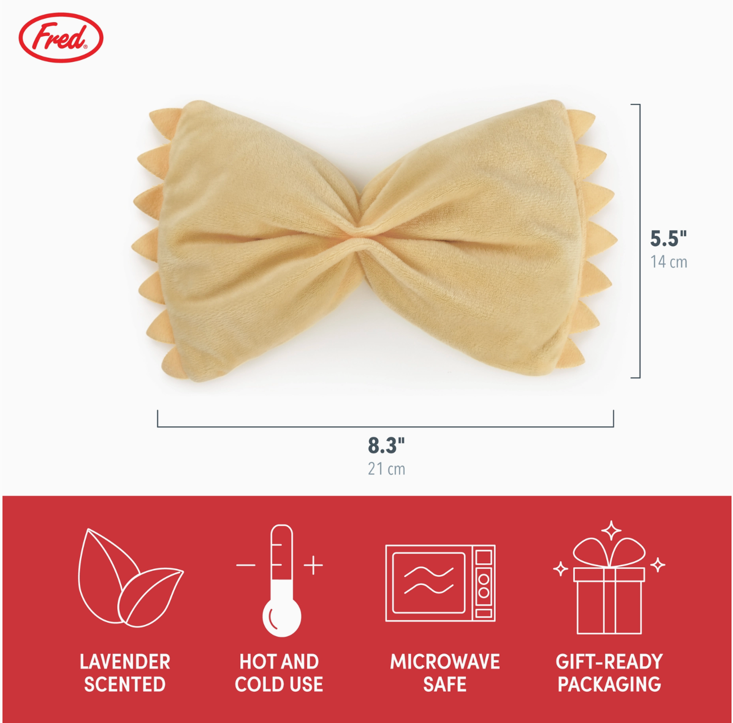 Comfort Food - Farfalle Pasta Eye Pillow, Lavender Scented