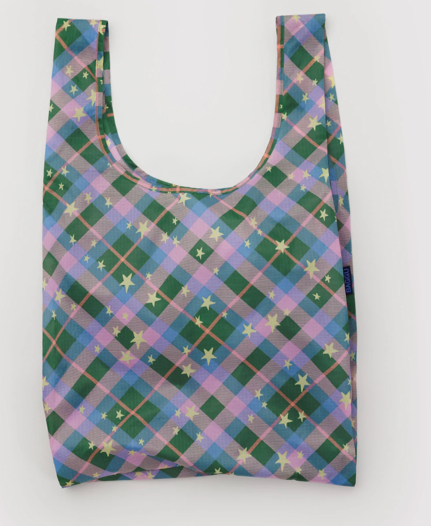 green star plaid : BAGGU bag