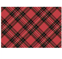 red plaid place mats