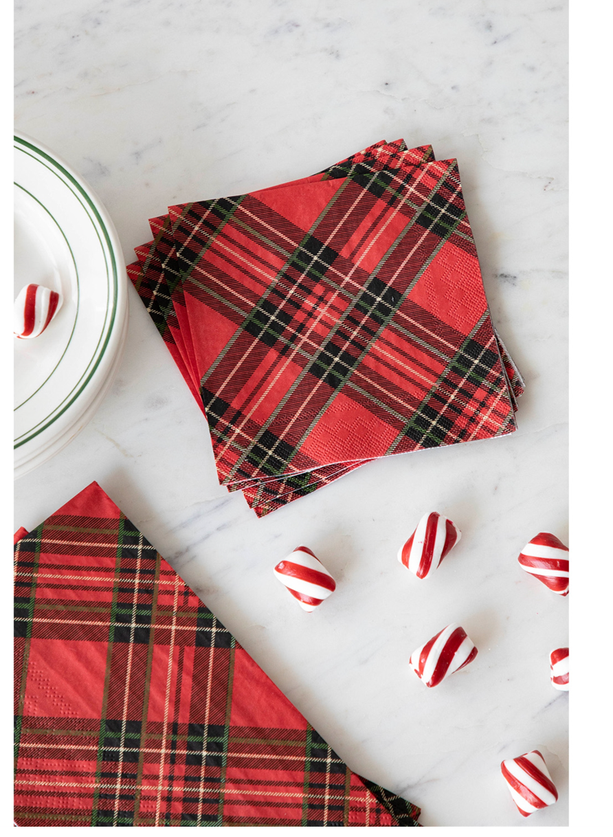 red plaid napkin (+ sizes)
