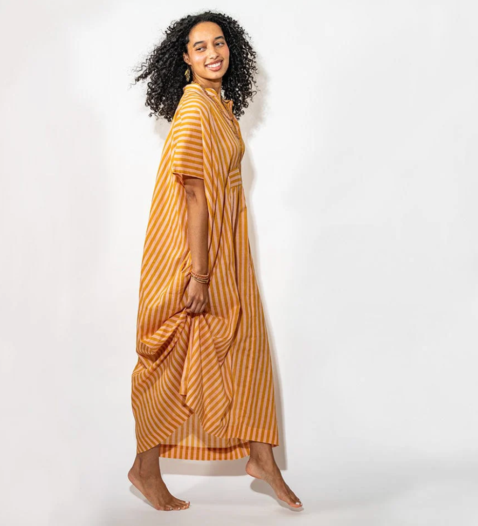 stripe kaftan