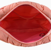 Nylon Quilted Puffer Clutch/Pouch
