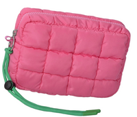 Nylon Quilted Puffer Clutch/Pouch
