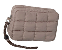 Nylon Quilted Puffer Clutch/Pouch