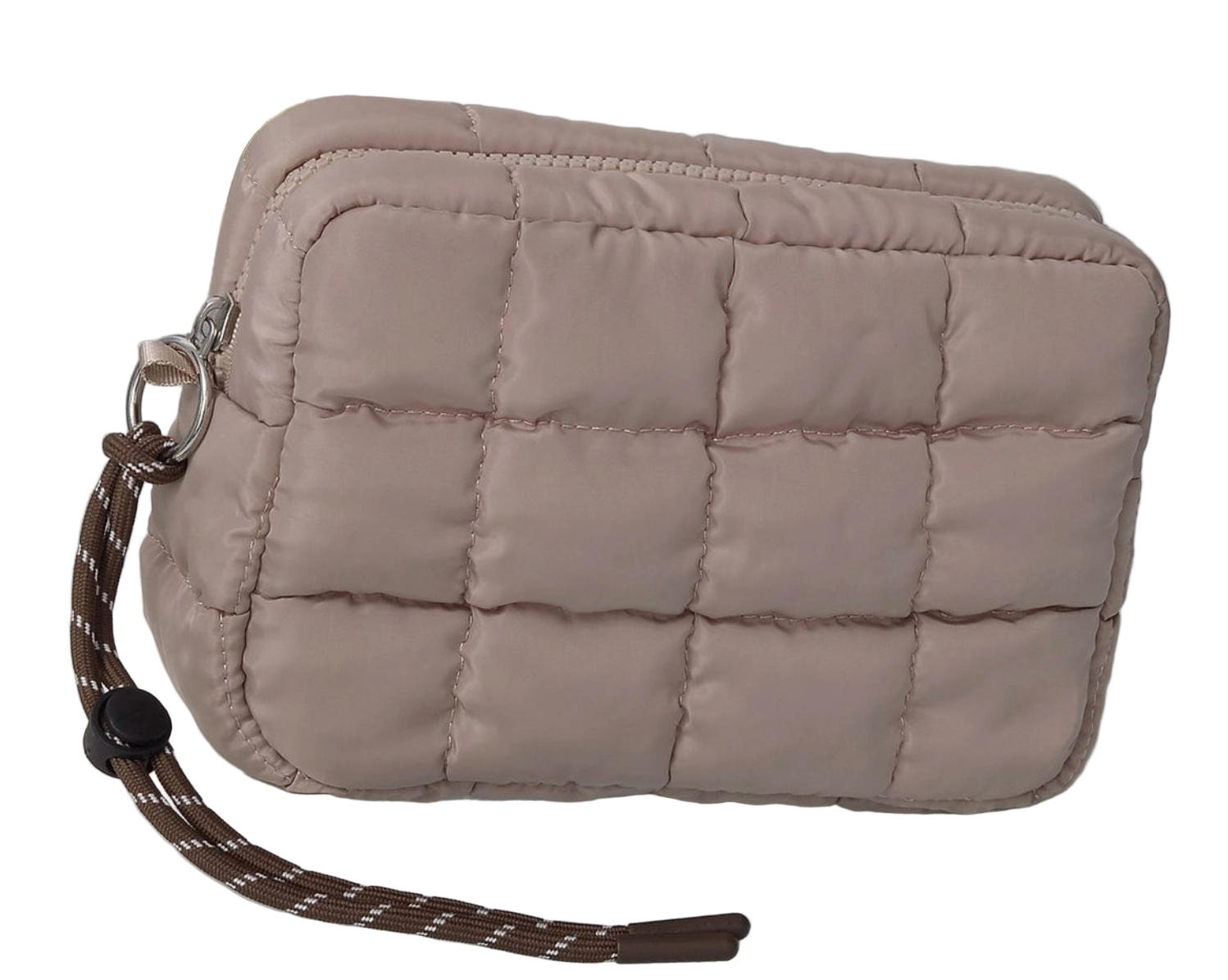 Nylon Quilted Puffer Clutch/Pouch
