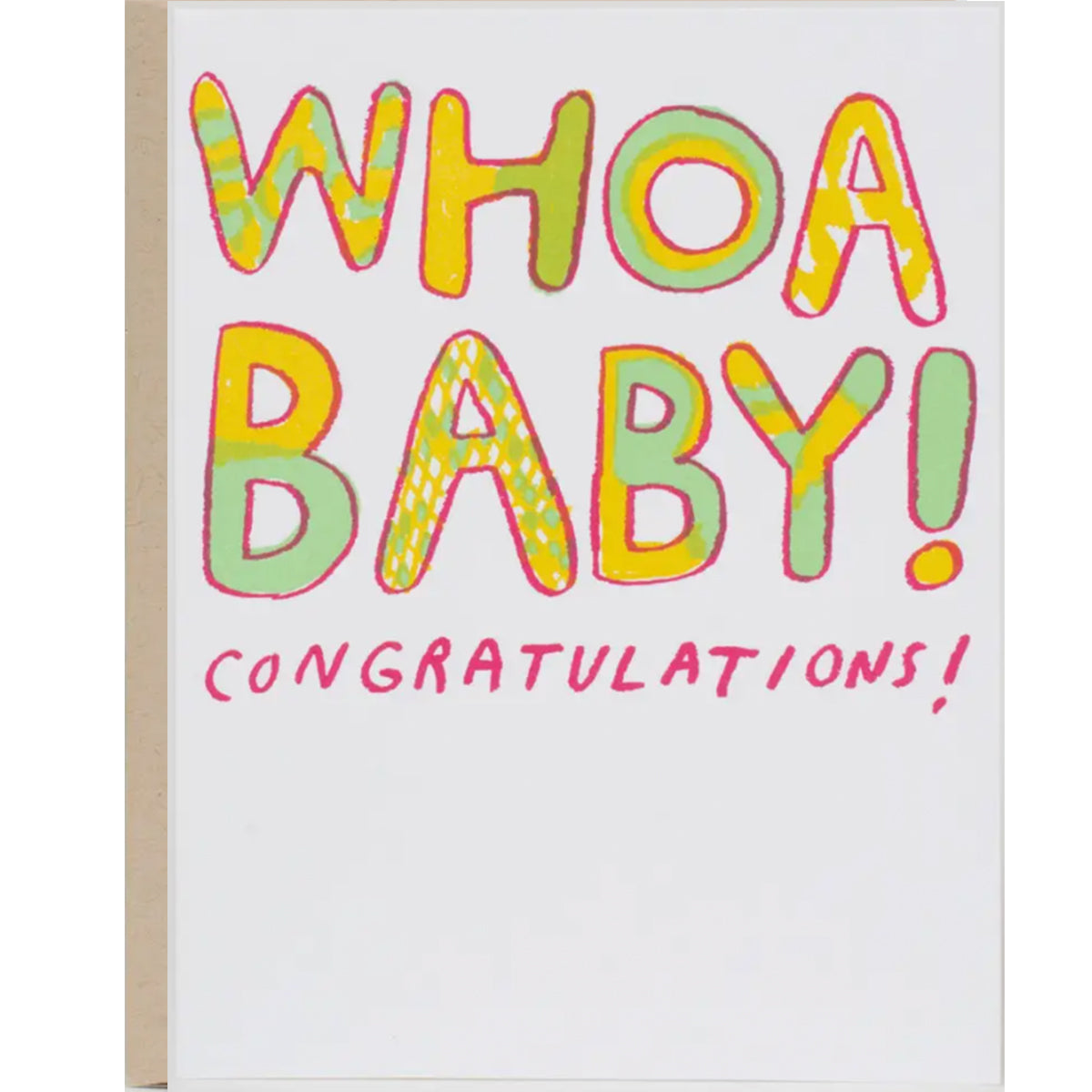 whoa baby! greeting card