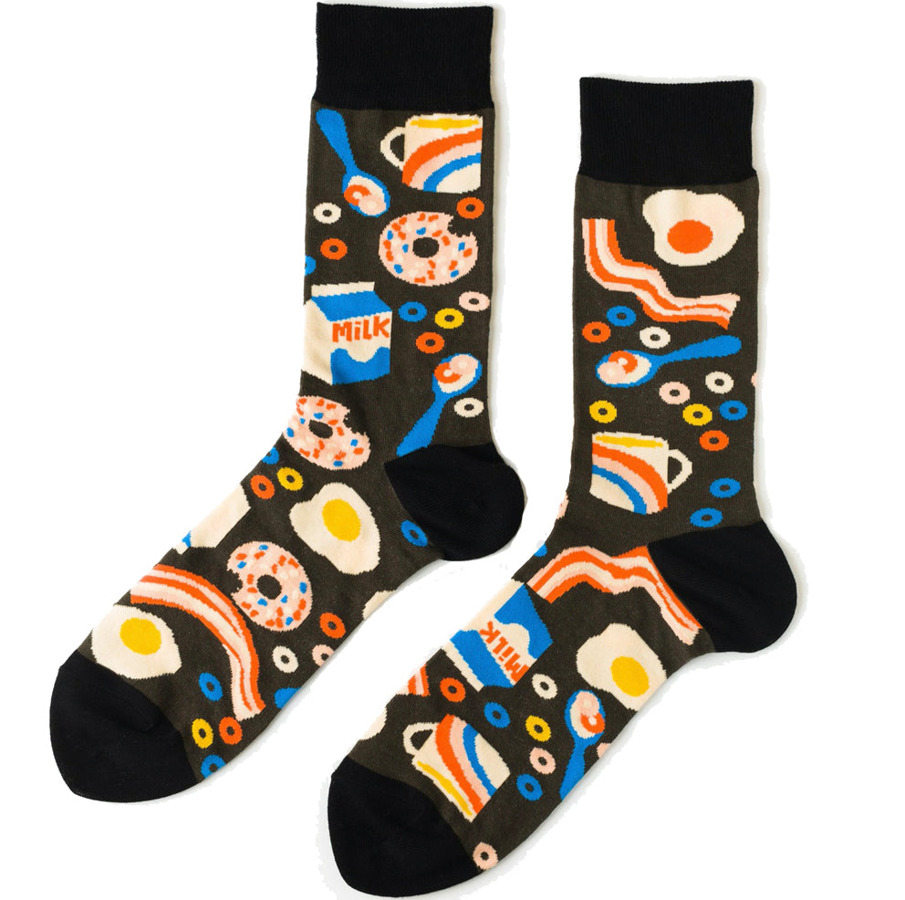 Breakfast Crew Crew Socks - Men's