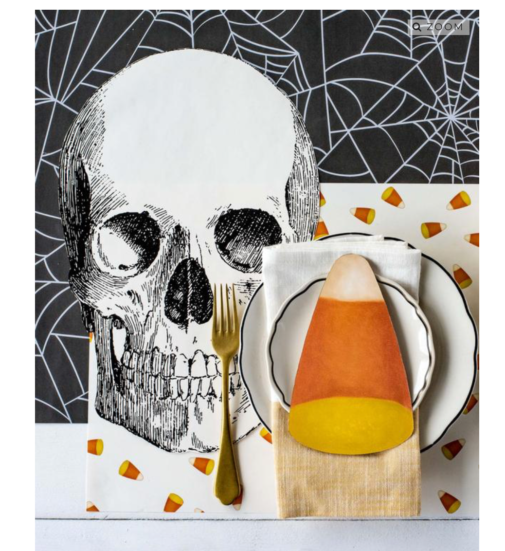 skull die-cut place mats