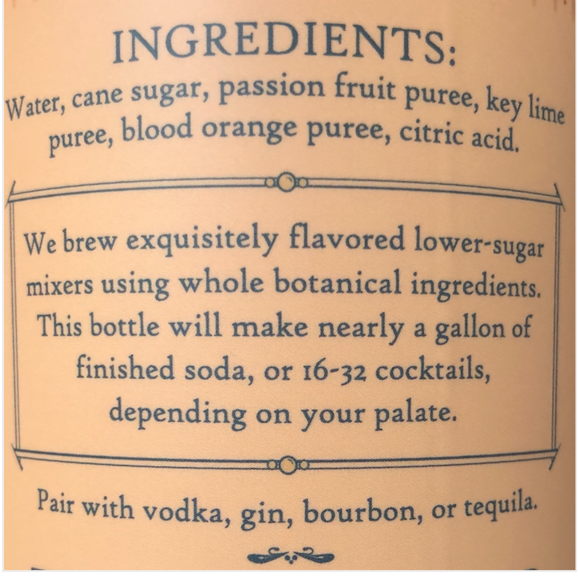 passion fruit citrus  syrup