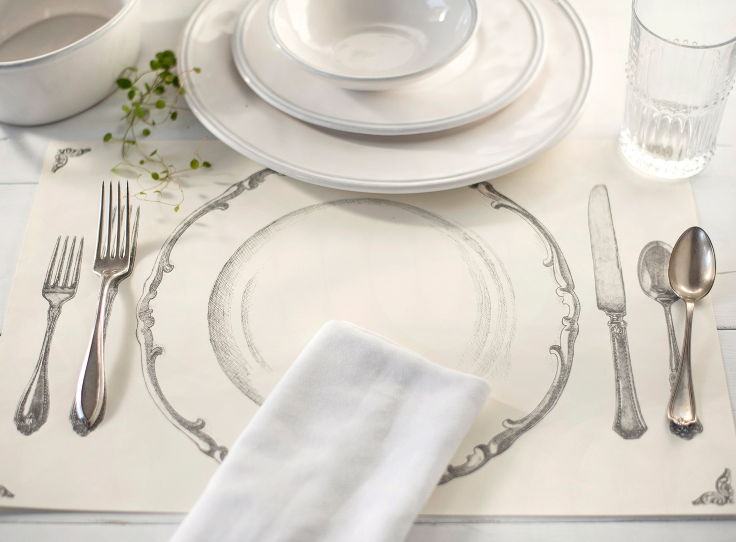 perfect setting paper placemats