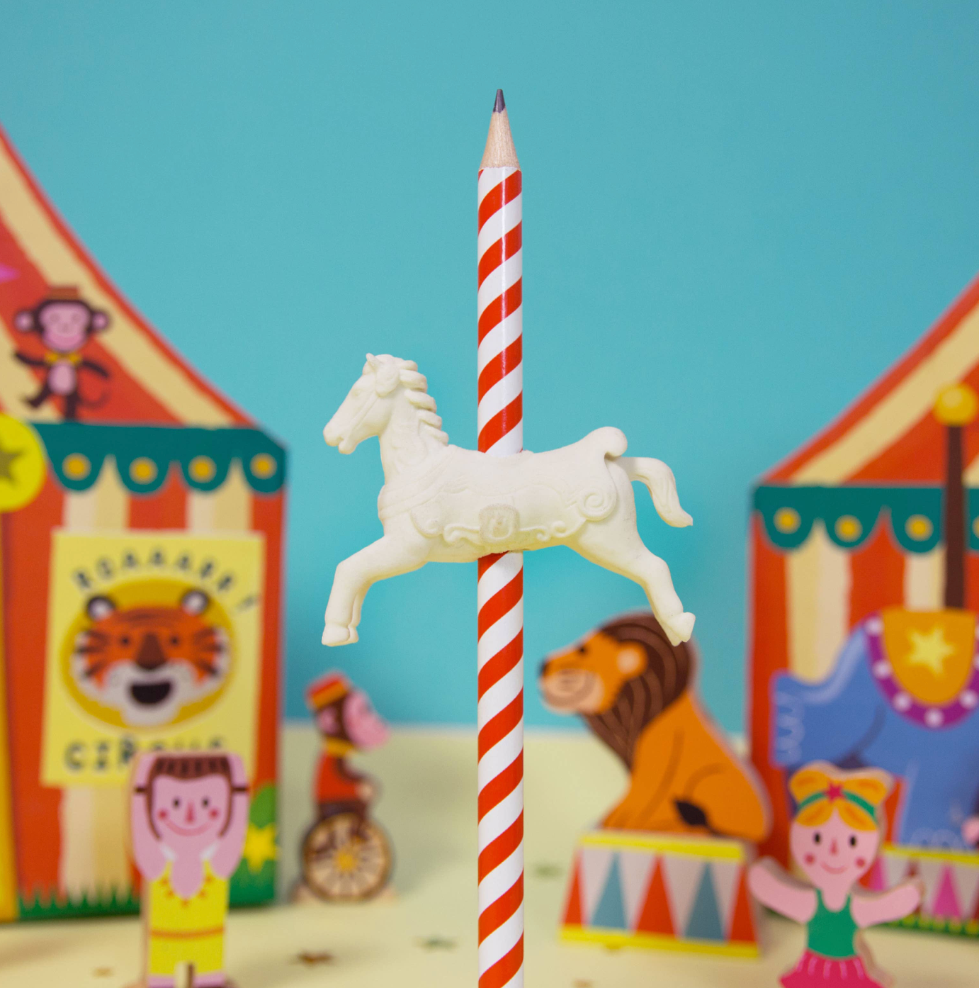 Carousel Pencil and Eraser