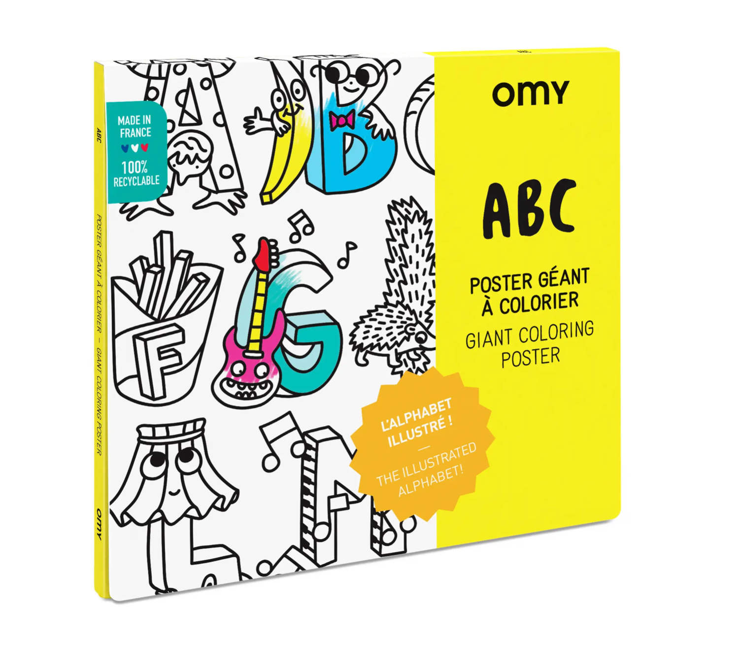 ABC's  Folded Coloring Poster