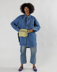 pink pistachio gingham: fanny pack